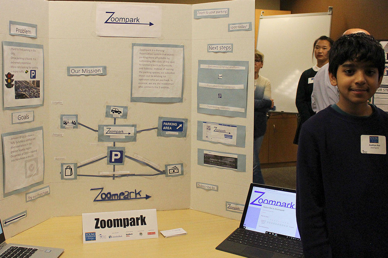 CEO of Zoompark and second-place winner, Aaditya Rao