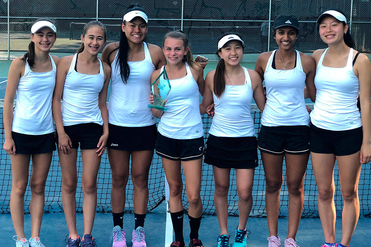 Photo courtesy of Matthew Perlman                                The Interlake Saints girls tennis team (pictured) will compete at the Class 3A state tennis tournament on May 25-26 in Kennewick.