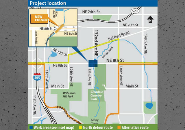 NE 8th to close Aug. 15-Sept. 16 for culvert replacement