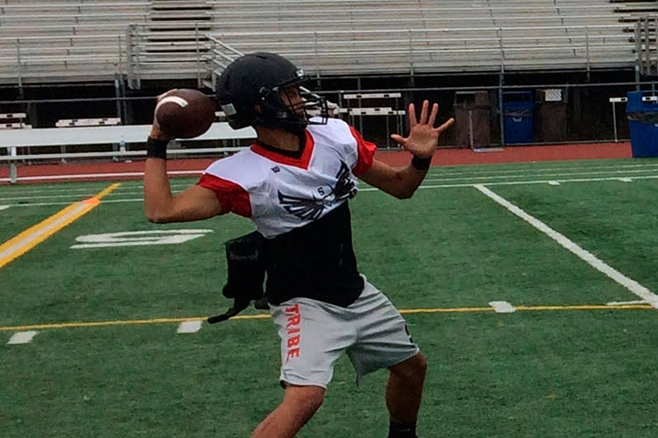 Sammamish Totems quarterback Coby Akana (pictured) will be in his second season as the starting quarterback. Shaun Scott/staff photo