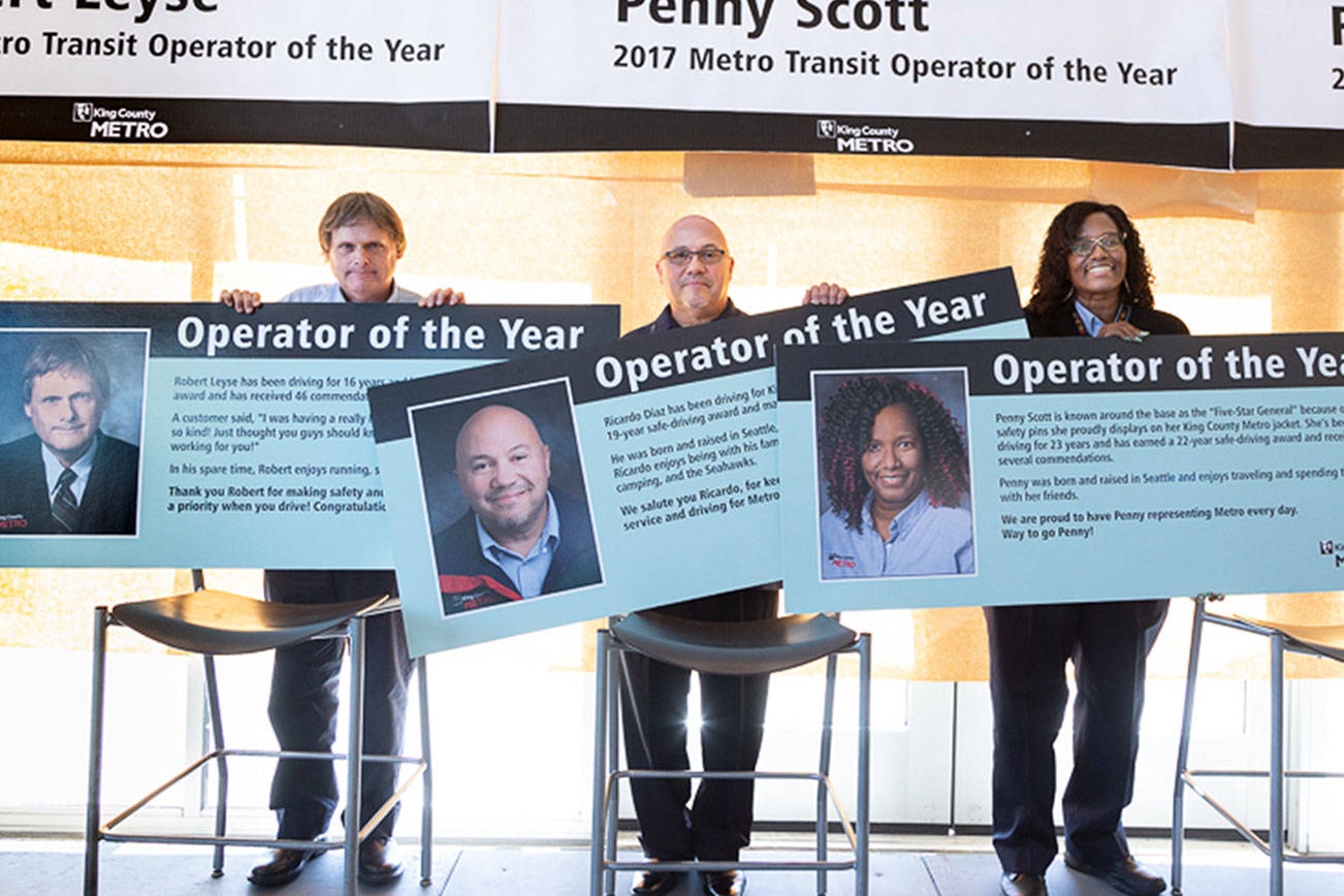 Three Metro drivers receive Operator of the Year award