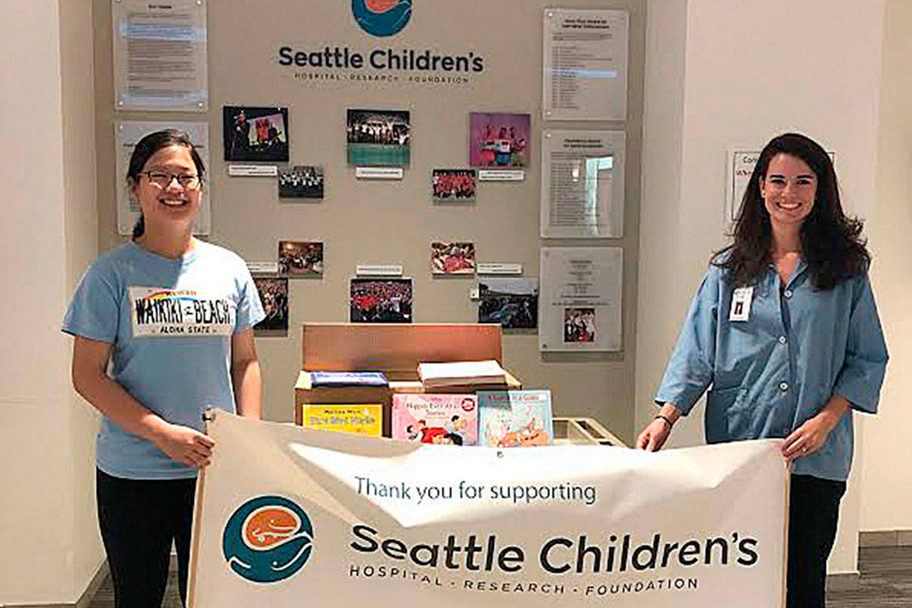 Andrea Liao holds book drive with Seattle Children’s Hospital and Odessa Brown as part of Book the Future. Photo courtesy of Andrea Liao.