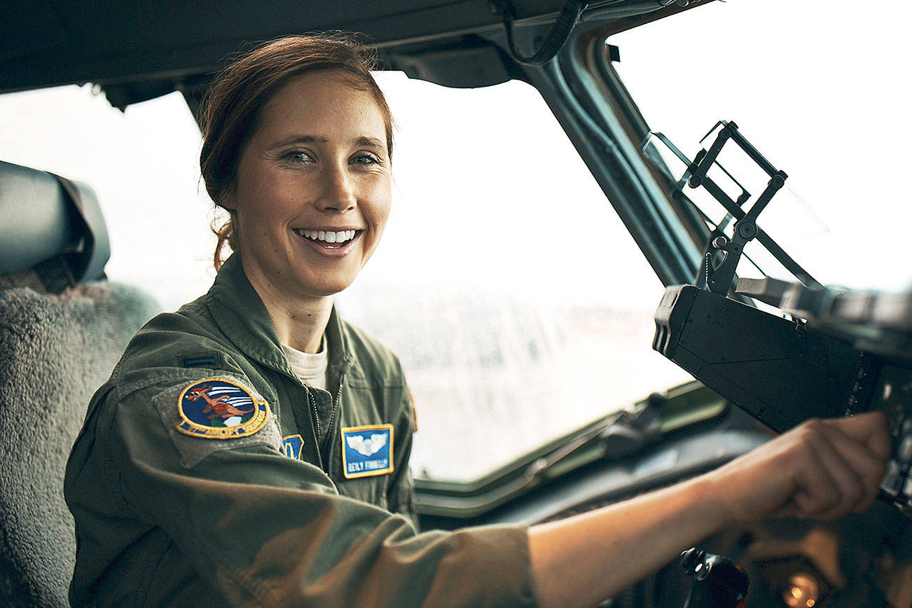 Bellevue resident Reily Finnelly is a pilot in the Air Force Reserve. Finnelly gets to do what she loves: fly planes and travel the world. Photo courtesy of the Department of Defense.
