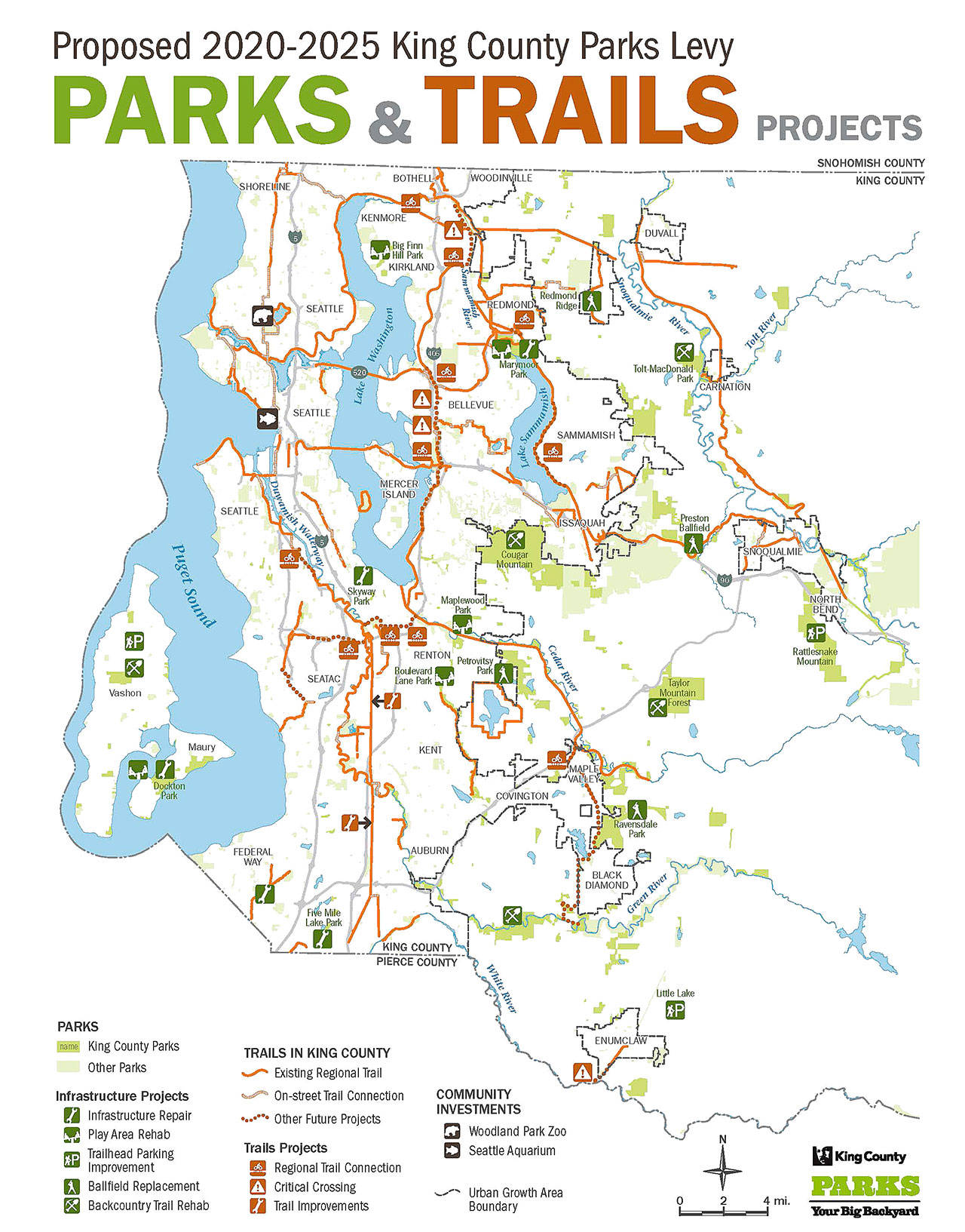 Executive Constantine’s proposal will expand King County’s 200 parks, 175 miles of regional trails, and 28,000 acres of open space. Photo Courtesy of King County.