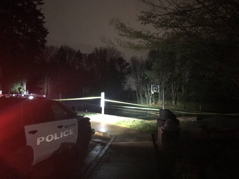 Police are investigating the death of a man found at Goldsmith Park early Wednesday. Photo courtesy of Bellevue Police Department