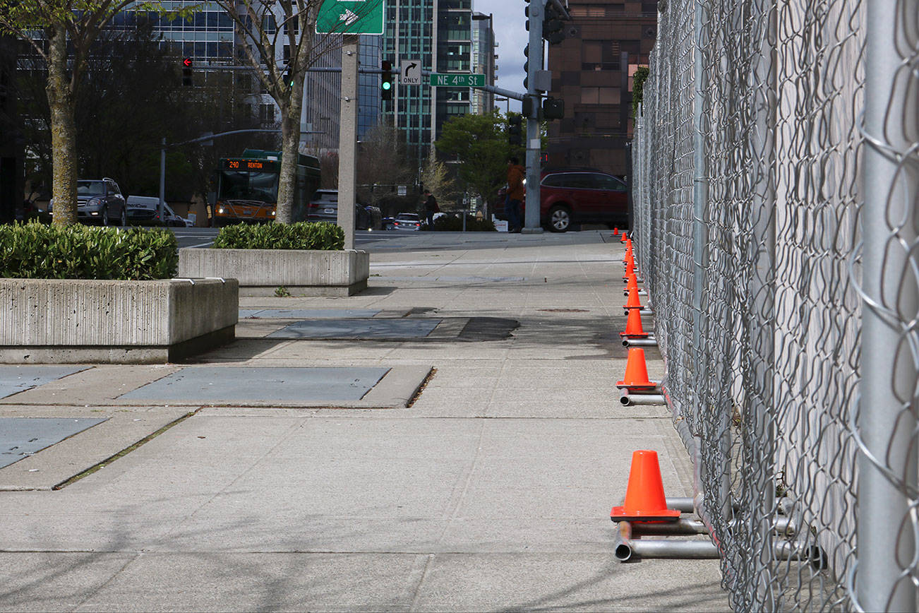 Amazon currently leases three buildings in Bellevue and plans to move its entire Seattle-based worldwide operations team to the city by 2023. Bellevue will also see transportation improvements in 2023 as Sound Transit constructs the East Link extension. Kailan Manandic / staff photo