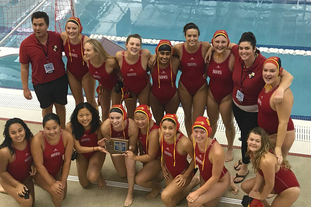 The Newport Knights girls water polo squad captured fifth place at the state tournament on May 25 in University Place. Photo courtesy of Melissa Golan