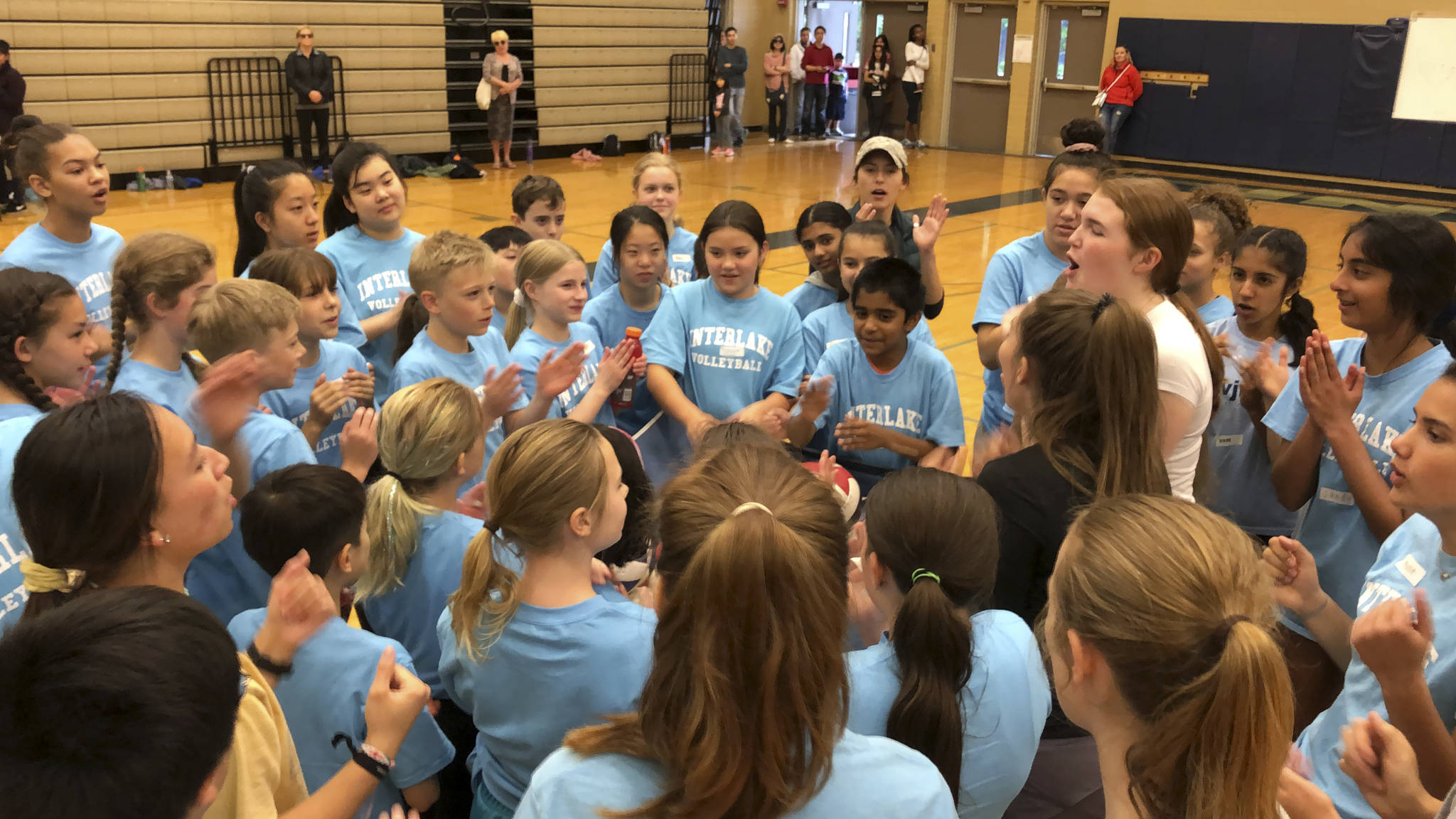 The Interlake Saints summer youth volleyball camp took place from June 24-26 at Interlake High School. Photo courtesy of Eduardo Guerrero