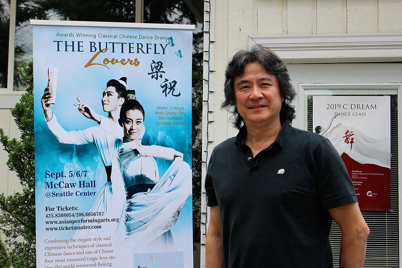 Li Hengda outside Hengda Dance Academy in Bellevue. Madison Miller / staff photo