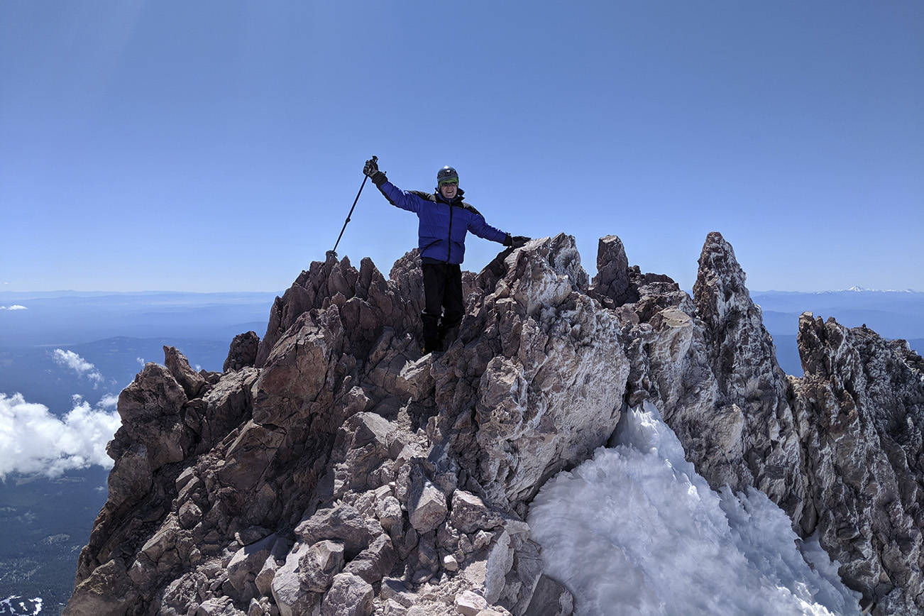 Courtesy photo                                Mercer Island financial adviser Bob Toomey recently summited Mount Shasta in California.