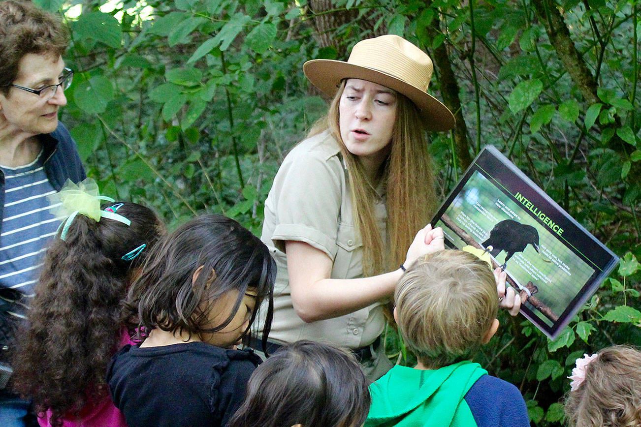 Blake Peterson/staff photo                                Park Ranger Christie Caldwell of Lake Hills Greenbelt Park led the recent event.