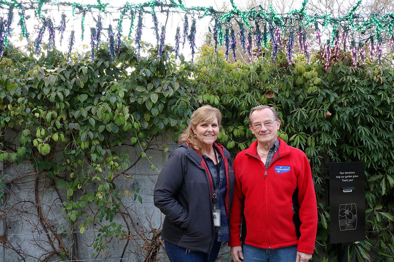 Nancy Kartes and Bill Willard were both original event planners of the garden light show that opened in 1994. Stephanie Quiroz/staff photo