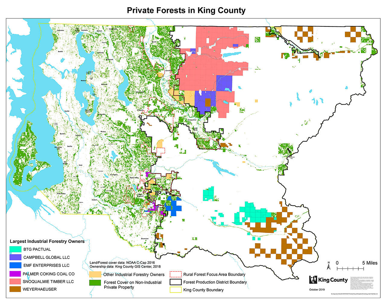 Who owns King County forestlands?