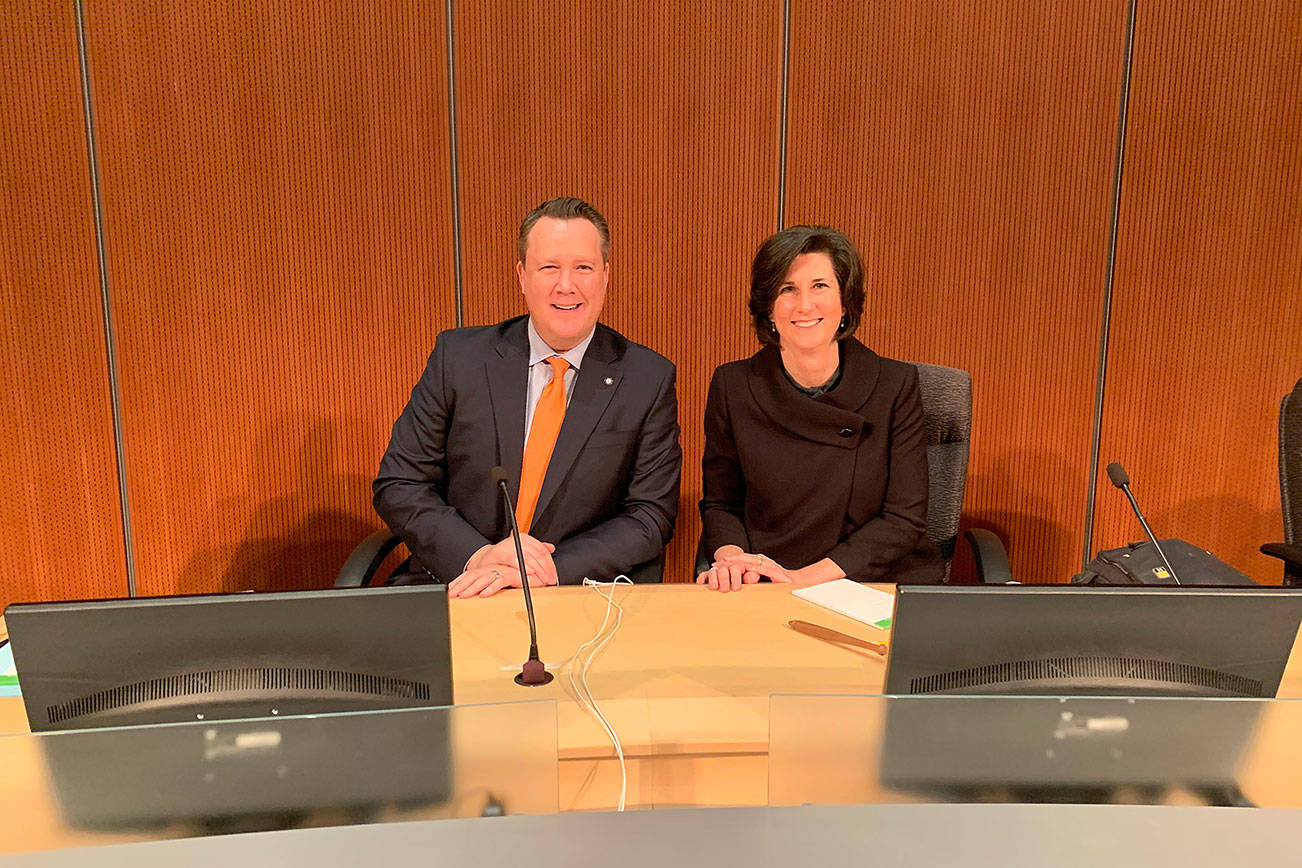 Photo courtesy city of Bellevue                                From left, newly appointed Deputy Mayor Jared Nieuwenhuis and Mayor Lynne Robinson.