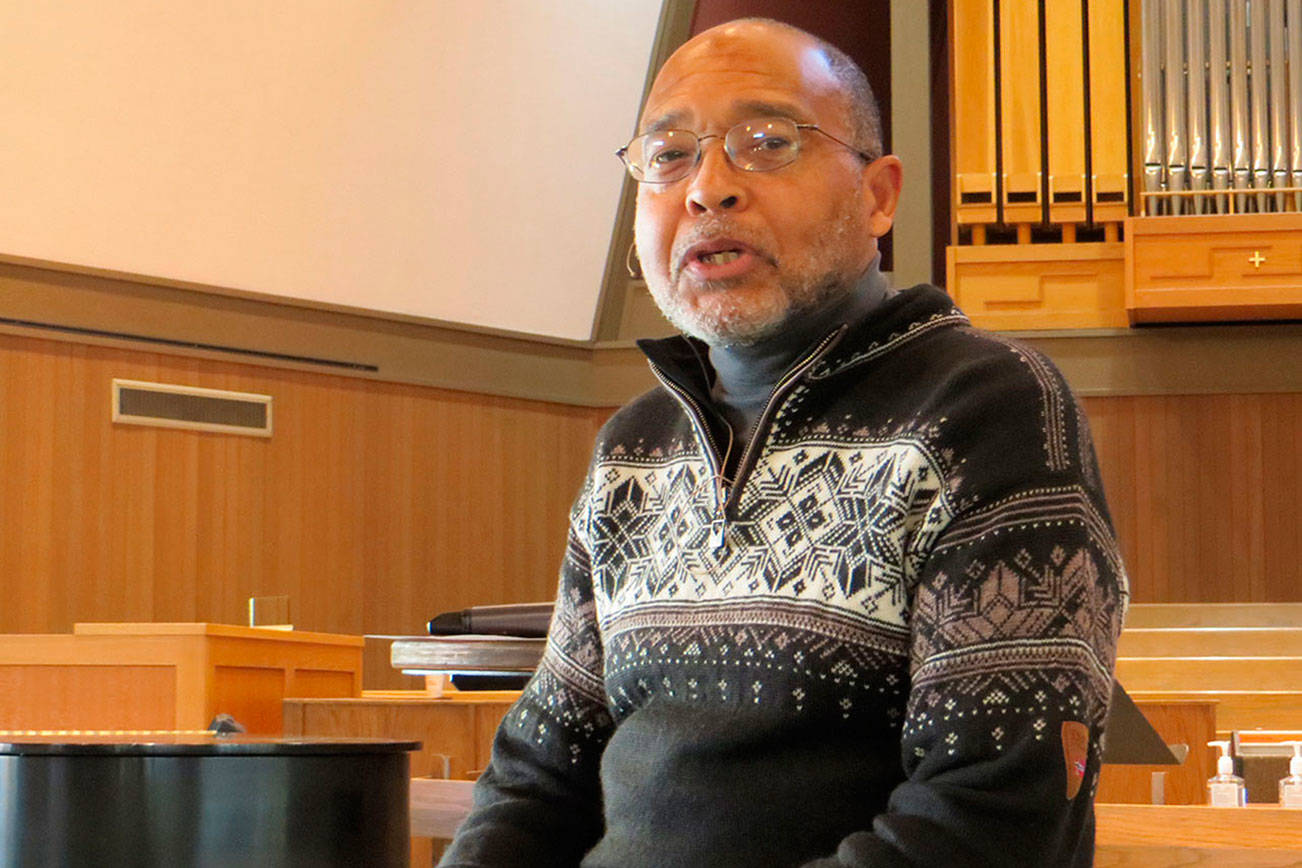 Clyde Ford speaks at Bellevue First United Methodist Church. One of the things he spoke about was how other countries have approached the topic of race and racism. Samantha Pak/staff photo