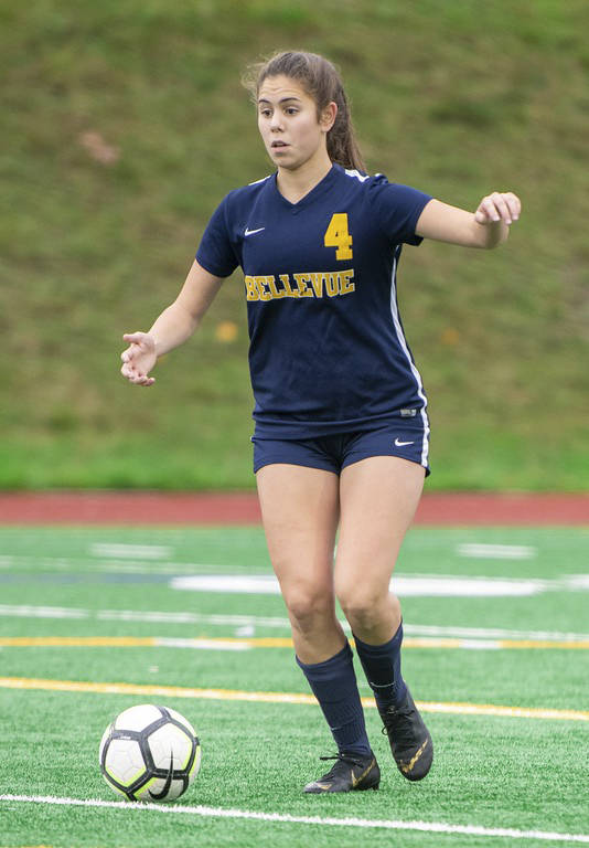 Junior defender Audrey Miller was one of three Bellevue soccer players named to the 3A All-State Girls Soccer first team. Photo courtesy of Stephanie Ault Justus
