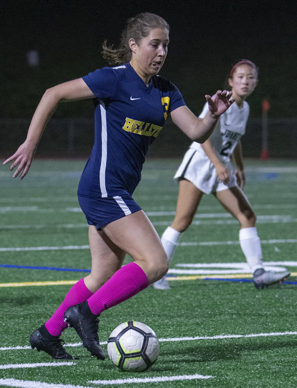 Senior midfielder Courtney Serres helped lead the Bellevue girls soccer team to the 3A state championship game in 2019. Serres was one of three Bellevue soccer players named to the 3A All-State Girls Soccer first team. Photo courtesy of Stephanie Ault Justus