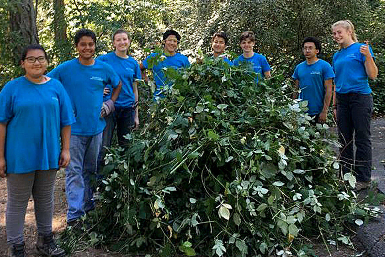 Photo courtesy city of Bellevue                                A recent Well-K.E.P.T. crew. Groups of 10 interns between 14 and 18 years old are typically supported by two supervisors.