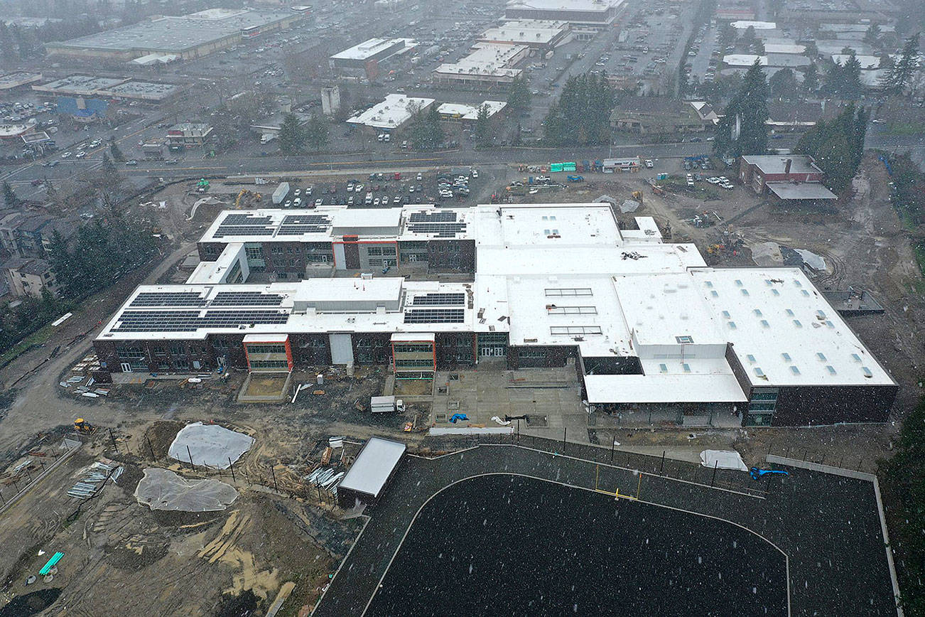Highlands Middle School construction update February 2020. Photo courtesy of Bellevue School District
