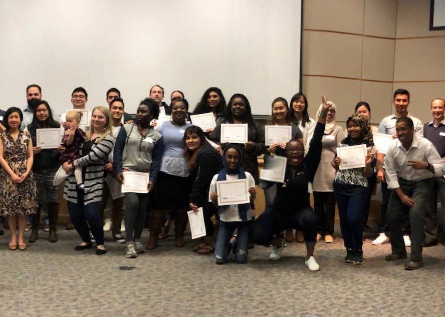 TRIO participants at their academic awards reception, Spring 2019. Courtesy Bellevue College