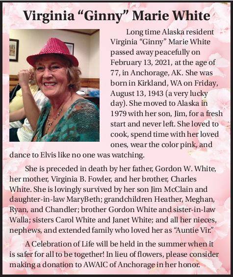 Virginia "Ginny" Marie White | Obituary