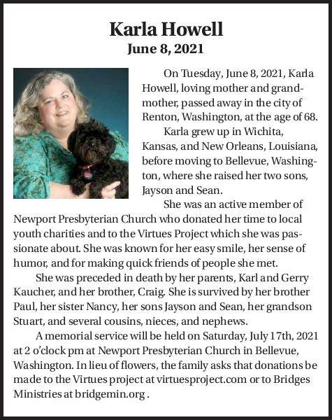 Karla Howell | Obituary
