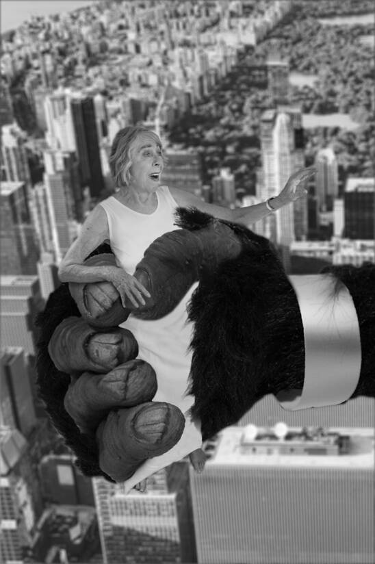 A Pacific Regent resident screams in terror as she is picked up by King Kong. Courtesy of Pacific Regent.