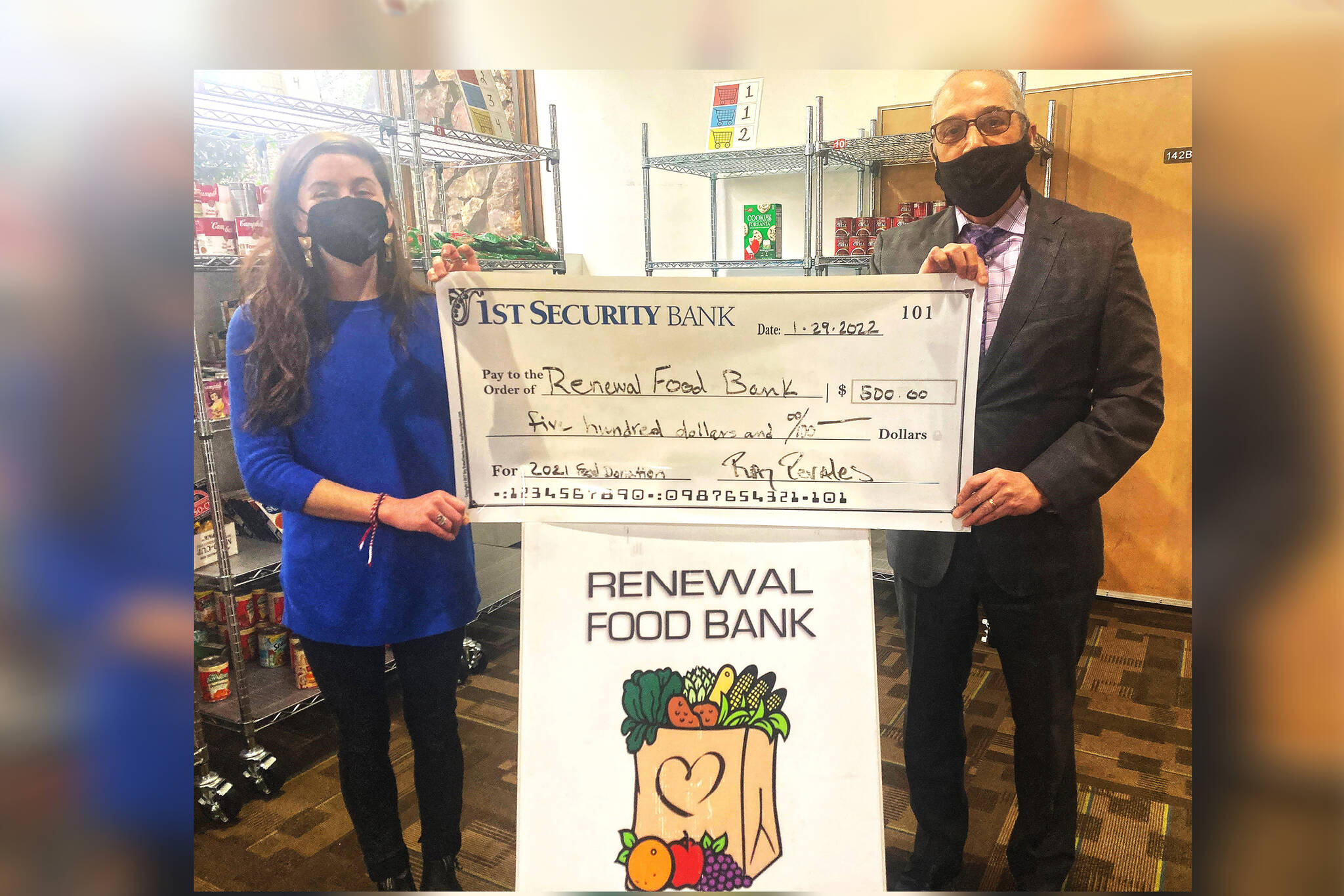 Through volunteerism and and financial support, 1st Security Bank’s Overlake branch regularly gives back to its community, including donating more than $200,000 to food banks in their branch footprint last year, including Redmond’s Renewal Food Bank.