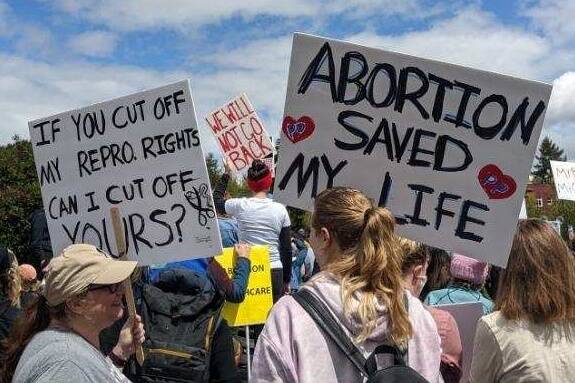 Reproductive rights protest at Cal Anderson Park on May 14, 2022. Hannah Saunders/Sound Publishing