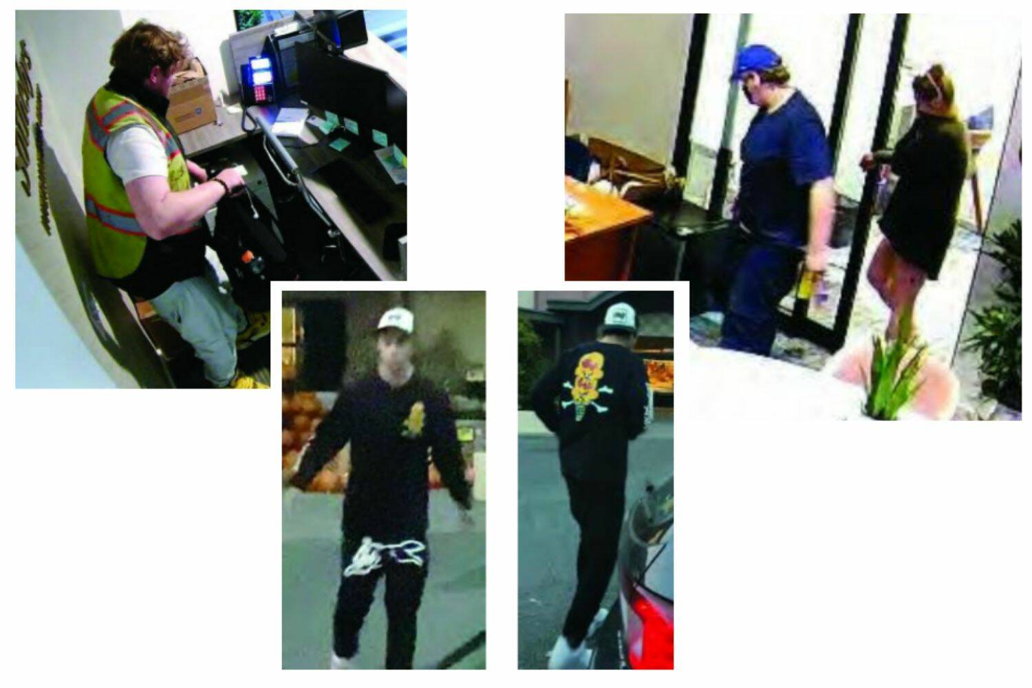 Photos of the three burglary suspects (Screenshot from BELLEVUEBEATBLOG.COM)