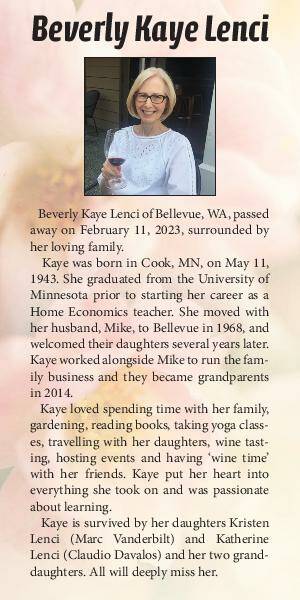 Beverly Kaye Lenci | Obituary