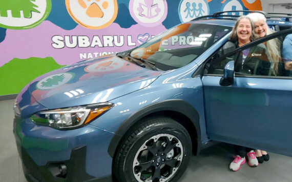 Melissa Bradshaw (left) celebrates her new car purchase with her First Fed banker, Jennifer Barnhart. First Fed photo