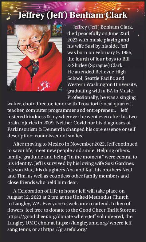 Jeffrey (Jeff) Benham Clark | Obituary