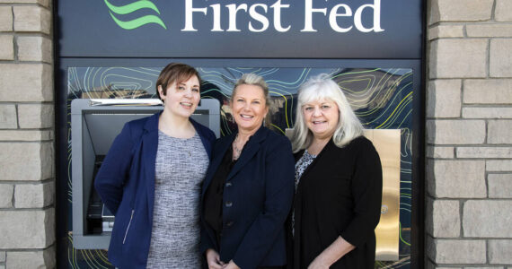 District Branch Manager, Julie Ranson (middle), and the First Fed team at the Fairhaven branch in Bellingham, WA.