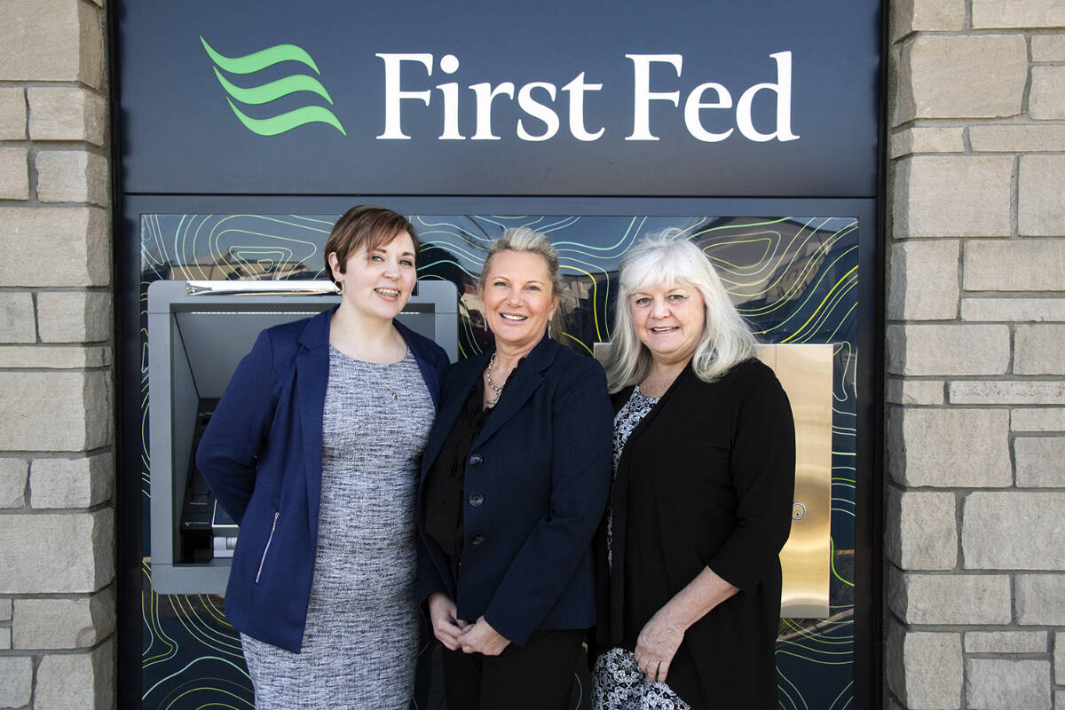 District Branch Manager, Julie Ranson (middle), and the First Fed team at the Fairhaven branch in Bellingham, WA.