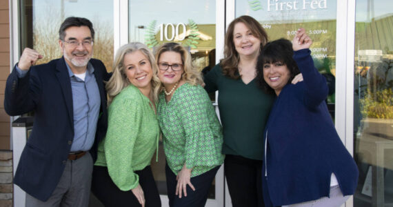 First Fed team members at the Barkley branch in Bellingham. Photo courtesy First Fed.