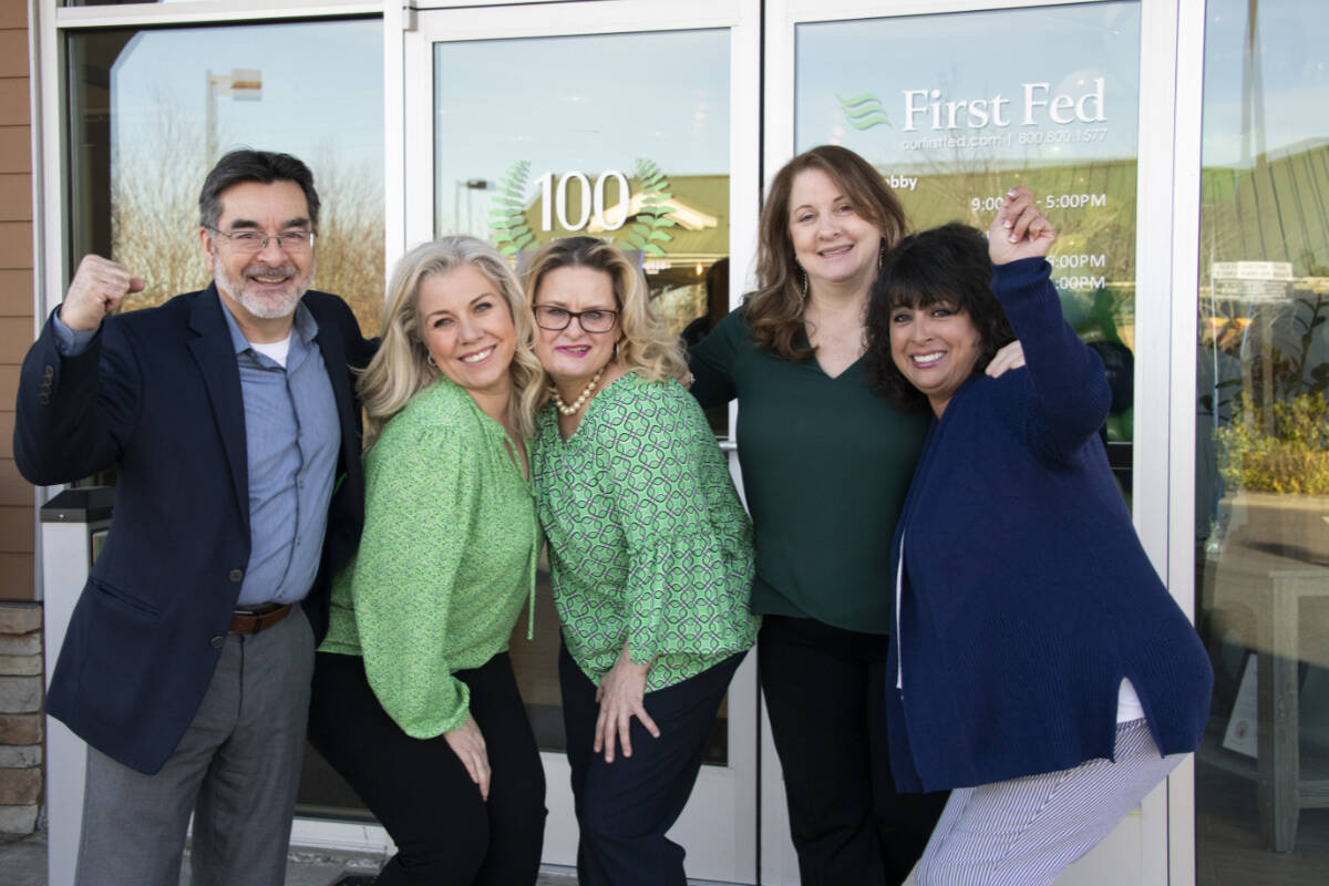 First Fed team members at the Barkley branch in Bellingham. Photo courtesy First Fed.