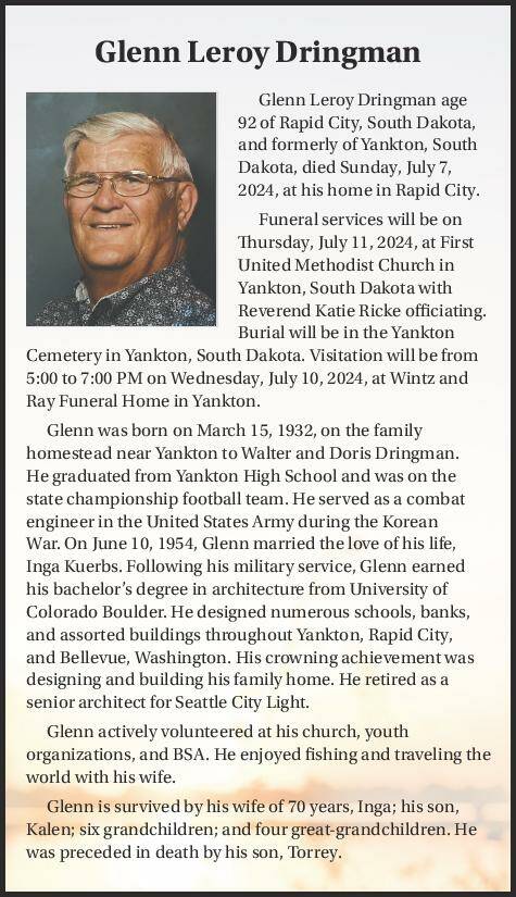 Glenn Leroy Dringman | Obituary