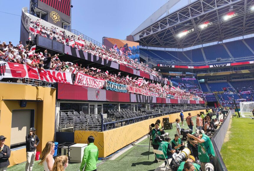 <p>River Plate fans in the stands at Lumen Field. Ben Ray / Sound Publishing</p>