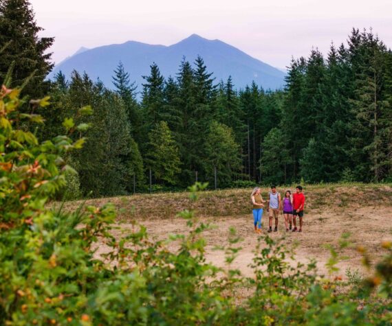 Four friends hiking. Photo courtesy of Trust for Public Land