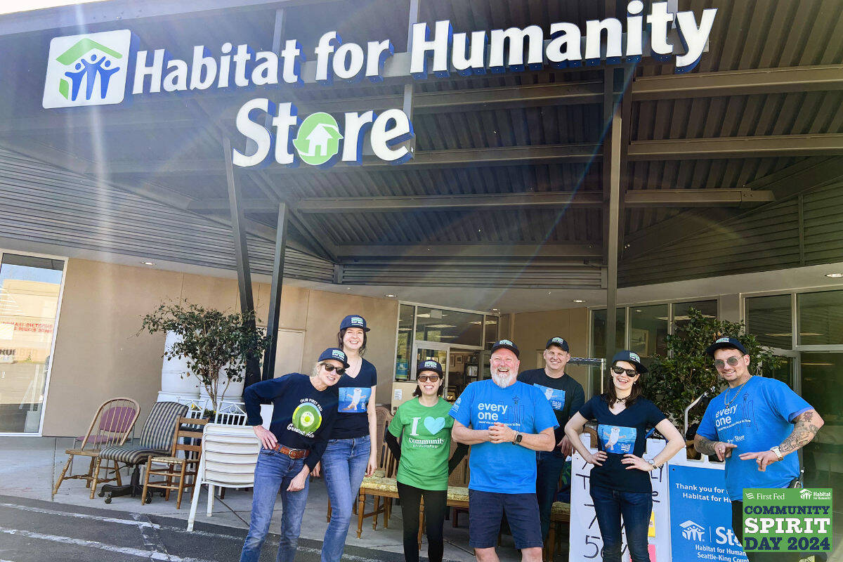 First Fed team volunteers in Bellevue during Community Spirit Day 2024. Courtesy First Fed