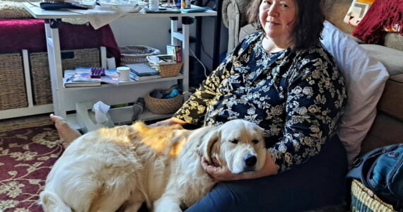 Kay Feather with her Battle Buddy Kyro. Photo courtesy of Northwest Battle Buddies.