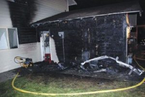 A fire in the Newport Hills area apparently was started by a lightbulb used to keep plants alive during the cold weather.