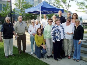Surrey Downs residents accept their award for a project that includes a garage sale with food drive and bake sale and a welcome to Surrey Downs parade that will provide welcome baskets for new residents in the upcoming year.