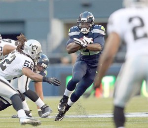 Rookie running back Robert Turbin was perhaps the most pleasant surprise of the preseason and may be tasked with handling the bulk of the carries if starter Marshawn Lynch is unable to play because of recurring back spasms.
