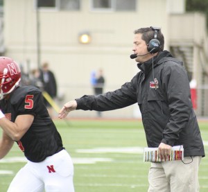 Newport head coach Mike Miller during his team's season-ending loss to Bellarmine Prep in the 4A state football tournament in November.