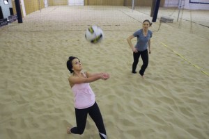 Volleyball instructor Juliana Friederich