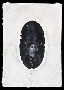 'Saying Good Bye Is a Serious Matter' painting by artist Lynne Saad. Acrylic