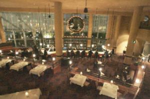 A private dining area on the second floor overlooks the bar at El Gaucho.