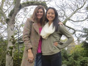 Assistant coach Liz Strathy and Newport swimmer Lorea Gwo have formed a bond in the pool and away from it.